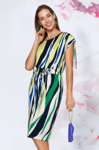 Sukienka Marika dzianina wiskozowa wzór fale