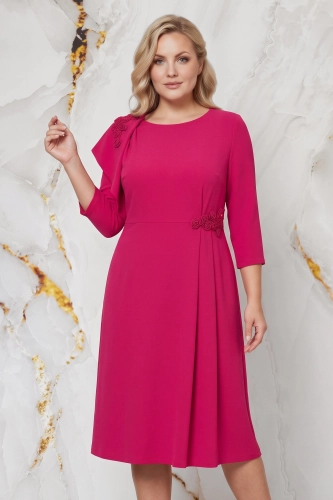 Sukienka na wesele Inez amarantowa midi
