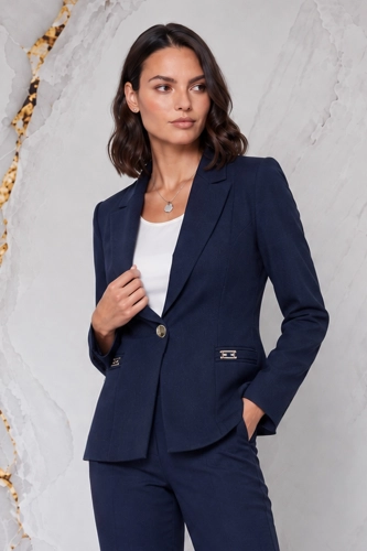 Żakiet damski elegancki Korso granatowy